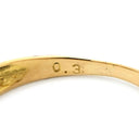 ノンブランド NON BRAND ダイヤ 0.3ct イエローゴールド K18YG ダイヤモンド リング 指輪 Au750 18K 18金 メレダイヤ 18P 18石 18粒 ハートモチーフ 一文字デザイン 11号