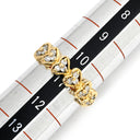 ノンブランド NON BRAND ダイヤ 0.3ct イエローゴールド K18YG ダイヤモンド リング 指輪 Au750 18K 18金 メレダイヤ 18P 18石 18粒 ハートモチーフ 一文字デザイン 11号