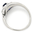 ノンブランド NON BRAND サファイア 0.70ct ダイヤ ブルー×プラチナシルバー Pt900 サファイア ダイヤモンド リング 指輪 青 Pt900 プラチナ オーバルミックスカット 12号