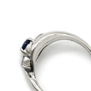 ノンブランド NON BRAND サファイア 0.70ct ダイヤ ブルー×プラチナシルバー Pt900 サファイア ダイヤモンド リング 指輪 青 Pt900 プラチナ オーバルミックスカット 12号