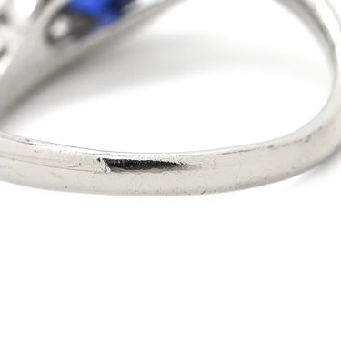 ノンブランド NON BRAND サファイア 0.70ct ダイヤ ブルー×プラチナシルバー Pt900 サファイア ダイヤモンド リング 指輪 青 Pt900 プラチナ オーバルミックスカット 12号