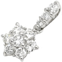 ノンブランド NON BRAND ダイヤモンド 0.51ct プラチナシルバー Pt900 ダイヤモンド ペンダントトップ Pt900 プラチナ ヘイローデザイン 花 フラワー 10P 10石 10粒 スイートテン