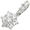ノンブランド NON BRAND ダイヤモンド 0.51ct プラチナシルバー Pt900 ダイヤモンド ペンダントトップ Pt900 プラチナ ヘイローデザイン 花 フラワー 10P 10石 10粒 スイートテン