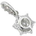ノンブランド NON BRAND ダイヤモンド 0.51ct プラチナシルバー Pt900 ダイヤモンド ペンダントトップ Pt900 プラチナ ヘイローデザイン 花 フラワー 10P 10石 10粒 スイートテン
