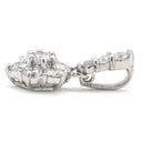 ノンブランド NON BRAND ダイヤモンド 0.51ct プラチナシルバー Pt900 ダイヤモンド ペンダントトップ Pt900 プラチナ ヘイローデザイン 花 フラワー 10P 10石 10粒 スイートテン