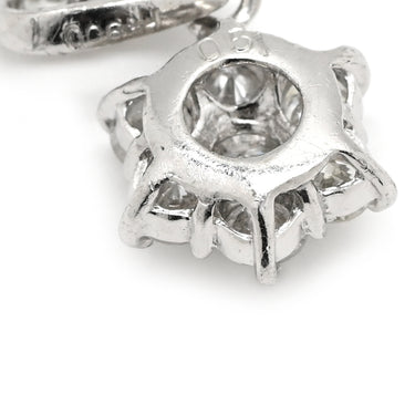 ノンブランド NON BRAND ダイヤモンド 0.51ct プラチナシルバー Pt900 ダイヤモンド ペンダントトップ Pt900 プラチナ ヘイローデザイン 花 フラワー 10P 10石 10粒 スイートテン