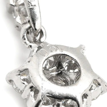 ノンブランド NON BRAND ダイヤモンド 0.51ct プラチナシルバー Pt900 ダイヤモンド ペンダントトップ Pt900 プラチナ ヘイローデザイン 花 フラワー 10P 10石 10粒 スイートテン