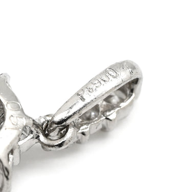ノンブランド NON BRAND ダイヤモンド 0.51ct プラチナシルバー Pt900 ダイヤモンド ペンダントトップ Pt900 プラチナ ヘイローデザイン 花 フラワー 10P 10石 10粒 スイートテン