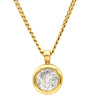 ノンブランド NON BRAND 1Pダイヤ 0.41ct ペンダント イエローゴールド K18YG ダイヤモンド ネックレス Au750 18K YG ベゼルセッティング 1粒 1P