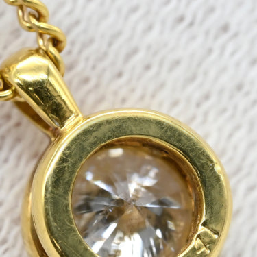 ノンブランド NON BRAND 1Pダイヤ 0.41ct ペンダント イエローゴールド K18YG ダイヤモンド ネックレス Au750 18K YG ベゼルセッティング 1粒 1P