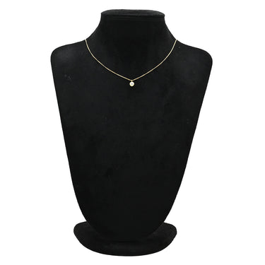 ノンブランド NON BRAND 1Pダイヤ 0.41ct ペンダント イエローゴールド K18YG ダイヤモンド ネックレス Au750 18K YG ベゼルセッティング 1粒 1P
