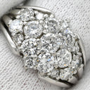 ノンブランド NON BRAND ダイヤ 2.0ct プラチナシルバー Pt900 ダイヤモンド リング 指輪 Pt900 ブリリアントカット パヴェ フラワー 花モチーフ 丸越マーク刻印 9.5号