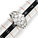 ノンブランド NON BRAND ダイヤ 2.0ct プラチナシルバー Pt900 ダイヤモンド リング 指輪 Pt900 ブリリアントカット パヴェ フラワー 花モチーフ 丸越マーク刻印 9.5号