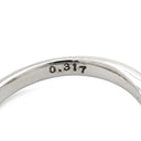 ノンブランド NON BRAND ダイヤ 0.317ct プラチナシルバー Pt900 ダイヤモンド リング 指輪 Pt900 1P 1石 1粒 ソリテール エンゲージ ブライダル イニシャルの刻印あり 8号