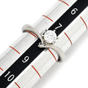 ノンブランド NON BRAND ダイヤ 0.317ct プラチナシルバー Pt900 ダイヤモンド リング 指輪 Pt900 1P 1石 1粒 ソリテール エンゲージ ブライダル イニシャルの刻印あり 8号