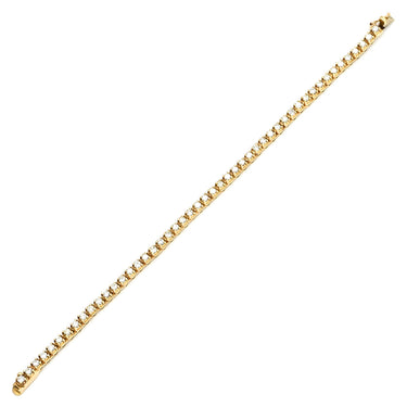 ノンブランド NON BRAND テニスブレスレット 2.84ct ダイヤモンド イエローゴールド K14YG ダイヤモンド ブレスレット 14K YG 14金 一粒ダイヤ繋ぎブレス