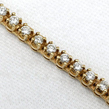 ノンブランド NON BRAND テニスブレスレット 2.84ct ダイヤモンド イエローゴールド K14YG ダイヤモンド ブレスレット 14K YG 14金 一粒ダイヤ繋ぎブレス