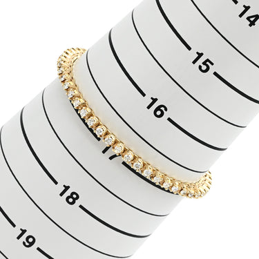 ノンブランド NON BRAND テニスブレスレット 2.84ct ダイヤモンド イエローゴールド K14YG ダイヤモンド ブレスレット 14K YG 14金 一粒ダイヤ繋ぎブレス