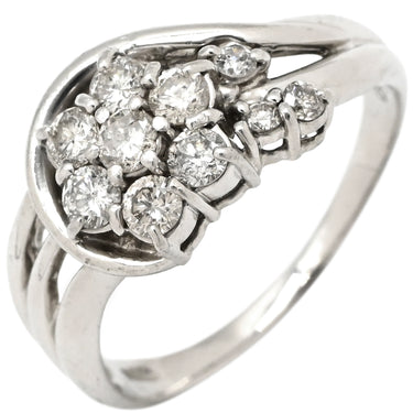 ノンブランド NON BRAND ダイヤモンド 0.50ct プラチナシルバー Pt900 ダイヤモンド リング 指輪 フラワーモチーフ プラチナ900 13号