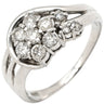 ノンブランド NON BRAND ダイヤモンド 0.50ct プラチナシルバー Pt900 ダイヤモンド リング 指輪 フラワーモチーフ プラチナ900 13号