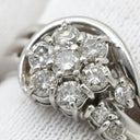 ノンブランド NON BRAND ダイヤモンド 0.50ct プラチナシルバー Pt900 ダイヤモンド リング 指輪 フラワーモチーフ プラチナ900 13号