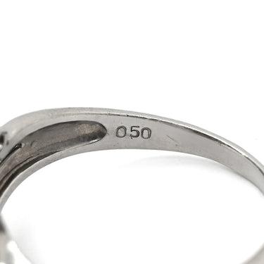 ノンブランド NON BRAND ダイヤモンド 0.50ct プラチナシルバー Pt900 ダイヤモンド リング 指輪 フラワーモチーフ プラチナ900 13号