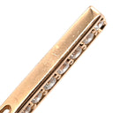 ノンブランド NON BRAND ダイヤ ペンダント ピンクゴールド K14PG ダイヤモンド ネックレス 14K PG 縦型 バータイプ ダイヤ 7P 7粒 7石 0.30ct