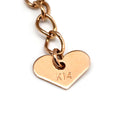 ノンブランド NON BRAND ダイヤ ペンダント ピンクゴールド K14PG ダイヤモンド ネックレス 14K PG 縦型 バータイプ ダイヤ 7P 7粒 7石 0.30ct