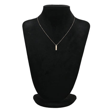 ノンブランド NON BRAND ダイヤ ペンダント ピンクゴールド K14PG ダイヤモンド ネックレス 14K PG 縦型 バータイプ ダイヤ 7P 7粒 7石 0.30ct