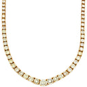 ノンブランド NON BRAND ダイヤモンド グラデーション テニスネックレス イエローゴールド K18YG ダイヤモンド ネックレス 18K YG ダイヤペンダント