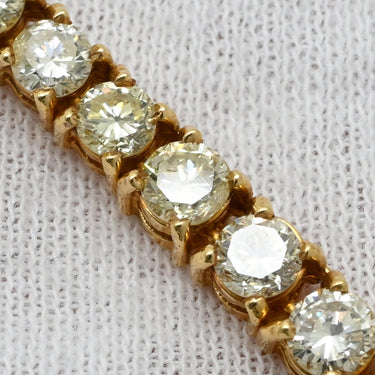 ノンブランド NON BRAND ダイヤモンド グラデーション テニスネックレス イエローゴールド K18YG ダイヤモンド ネックレス 18K YG ダイヤペンダント