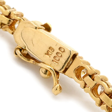 ノンブランド NON BRAND ダイヤモンド グラデーション テニスネックレス イエローゴールド K18YG ダイヤモンド ネックレス 18K YG ダイヤペンダント