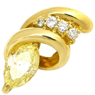 ノンブランド NON BRAND イエローダイヤ 0.441ct イエローゴールド K18YG ダイヤモンド ペンダントトップ ネックレストップ Au750 18K