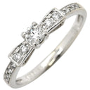 ノンブランド NON BRAND ダイヤモンド 0.26ct ホワイトゴールド K14WG ダイヤモンド リング 指輪 14K 585 WG リボンモチーフ 11号