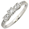 ノンブランド NON BRAND ダイヤモンド 0.26ct ホワイトゴールド K14WG ダイヤモンド リング 指輪 14K 585 WG リボンモチーフ 11号