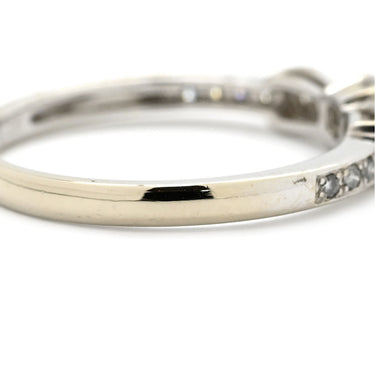 ノンブランド NON BRAND ダイヤモンド 0.26ct ホワイトゴールド K14WG ダイヤモンド リング 指輪 14K 585 WG リボンモチーフ 11号