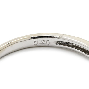 ノンブランド NON BRAND ダイヤモンド 0.26ct ホワイトゴールド K14WG ダイヤモンド リング 指輪 14K 585 WG リボンモチーフ 11号