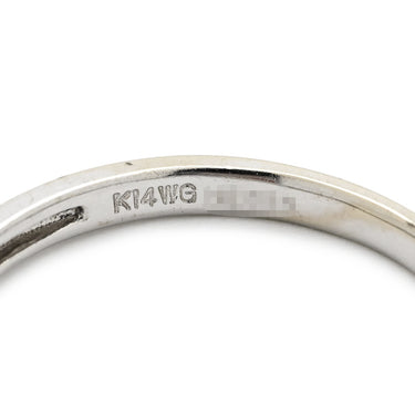 ノンブランド NON BRAND ダイヤモンド 0.26ct ホワイトゴールド K14WG ダイヤモンド リング 指輪 14K 585 WG リボンモチーフ 11号