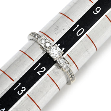 ノンブランド NON BRAND ダイヤモンド 0.26ct ホワイトゴールド K14WG ダイヤモンド リング 指輪 14K 585 WG リボンモチーフ 11号