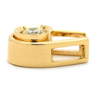 ノンブランド NON BRAND ダイヤ 0.12ct イエローゴールド K18YG ダイヤモンド ペンダントトップ ネックレストップ Au750 18K 1P 1石 1粒