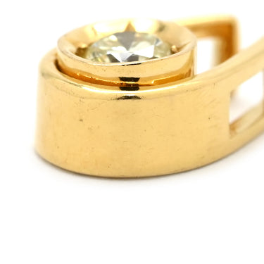 ノンブランド NON BRAND ダイヤ 0.12ct イエローゴールド K18YG ダイヤモンド ペンダントトップ ネックレストップ Au750 18K 1P 1石 1粒