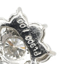 ノンブランド NON BRAND プラチナム ダイヤ 1.0ct プラチナシルバー Pt900 ダイヤモンド ペンダントトップ Pt900 フラワーモチーフ クラスター V字金具