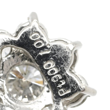 ノンブランド NON BRAND プラチナム ダイヤ 1.0ct プラチナシルバー Pt900 ダイヤモンド ペンダントトップ Pt900 フラワーモチーフ クラスター V字金具