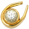 ノンブランド NON BRAND ダイヤ 0.25ct イエローゴールド K18YG ダイヤモンド ペンダントトップ ペンダントヘッド Au750 18K 1P 1石 1粒 U字デザイン