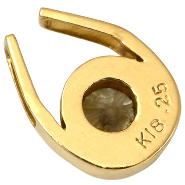 ノンブランド NON BRAND ダイヤ 0.25ct イエローゴールド K18YG ダイヤモンド ペンダントトップ ペンダントヘッド Au750 18K 1P 1石 1粒 U字デザイン