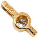 ノンブランド NON BRAND ダイヤ 0.109ct イエローゴールド K18YG ダイヤモンド ペンダントトップ ペンダントヘッド Au750 18K 1P 1石 1粒 バーデザイン