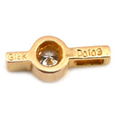 ノンブランド NON BRAND ダイヤ 0.109ct イエローゴールド K18YG ダイヤモンド ペンダントトップ ペンダントヘッド Au750 18K 1P 1石 1粒 バーデザイン