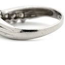 ノンブランド NON BRAND ダイヤ 0.50ct プラチナシルバー Pt900 ダイヤモンド リング 指輪 プラチナム Pt900 7P 7石 7粒 ウェーブ 一文字デザイン ラインストーン エンゲージ ブライダル 12号