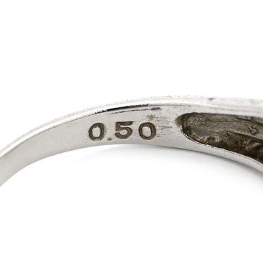 ノンブランド NON BRAND ダイヤ 0.50ct プラチナシルバー Pt900 ダイヤモンド リング 指輪 プラチナム Pt900 7P 7石 7粒 ウェーブ 一文字デザイン ラインストーン エンゲージ ブライダル 12号