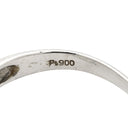 ノンブランド NON BRAND ダイヤ 0.50ct プラチナシルバー Pt900 ダイヤモンド リング 指輪 プラチナム Pt900 7P 7石 7粒 ウェーブ 一文字デザイン ラインストーン エンゲージ ブライダル 12号